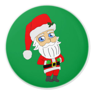chibi santa claus keramikknauf
