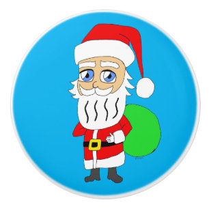 Chibi Santa Claus Keramikknauf