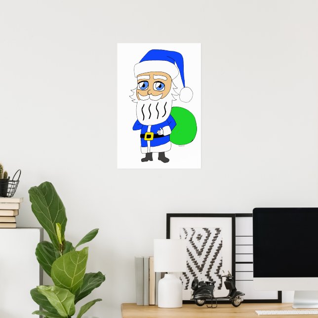 Chibi Santa Claus Poster (Heimbüro)