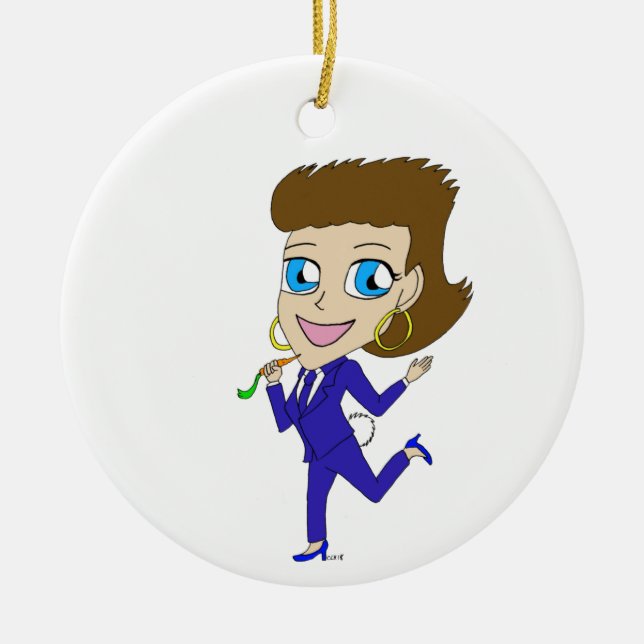Chibi-Schwanz Keramik Ornament (Vorne)