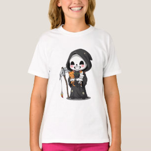 Chibi-Sensen mit drei winzigen Kätzchen für Kinder T-Shirt