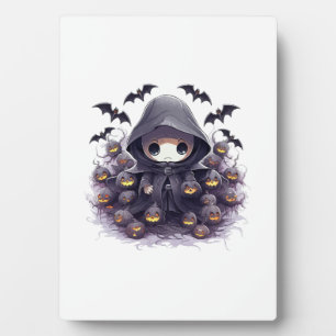 Chibi Sensenmann Halloween - Süße dunkle Fantasie Fotoplatte
