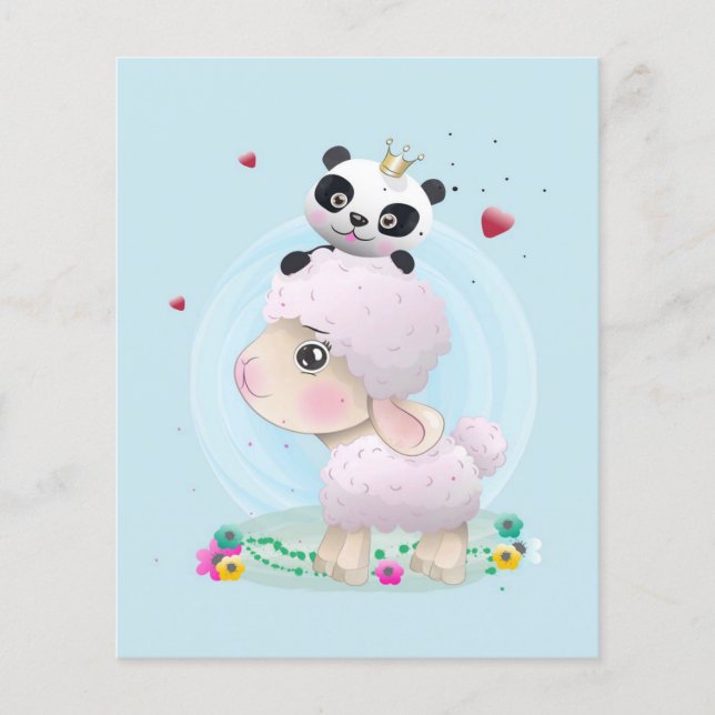 Chibi Sheep | Baby Sheep | Kids Liebe Lamm Flyer (Vorne)