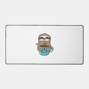 Chibi Sloth Coffee Lover - Niedlich Kawaii Sloth H Schreibtischunterlage