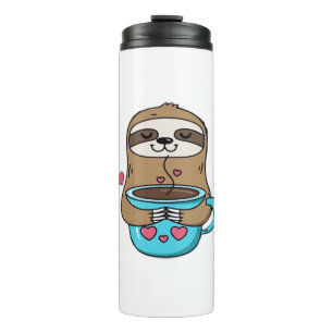Chibi Sloth Coffee Lover - Niedlich Kawaii Sloth H Thermosbecher
