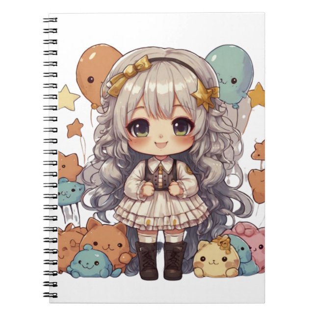 Chibi-Spiralnotebook Notizblock (Vorderseite)