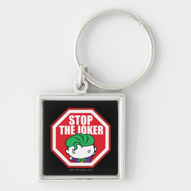 Chibi "Stopp the Joker" Unterschrift Schlüsselanhänger (Vorne)