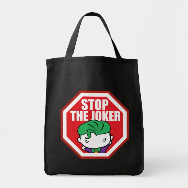 Chibi "Stopp the Joker" Unterschrift Tragetasche (Vorne)