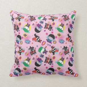 Chibi Super Villain Action Pattern Kissen