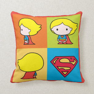 Chibi Supergirl Charakter-Ansicht Kissen