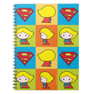 Chibi Supergirl Charakter-Ansicht Notizblock