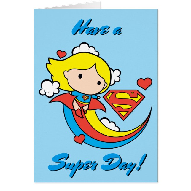 Chibi Supergirl Flying Rainbow (Vorne)