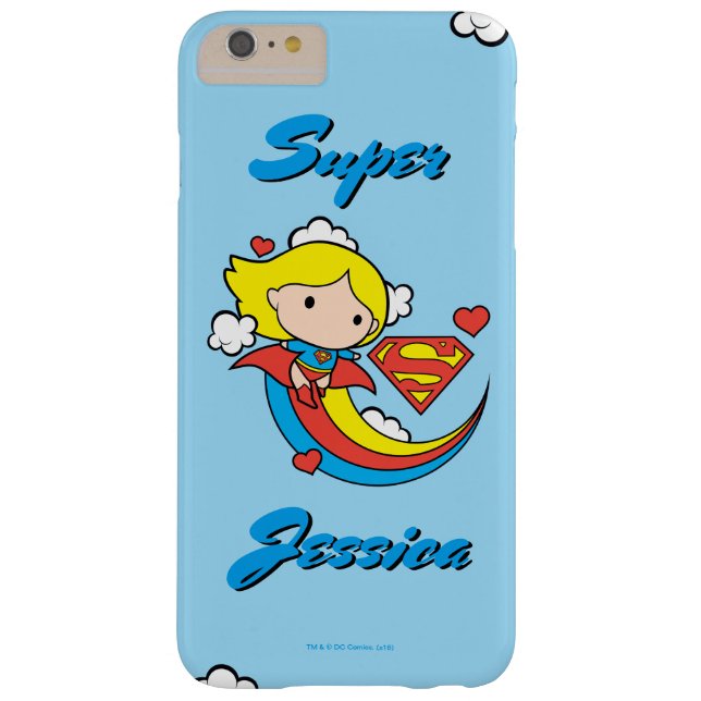 Chibi Supergirl Flying Rainbow Case-Mate iPhone Hülle (Rückseite)