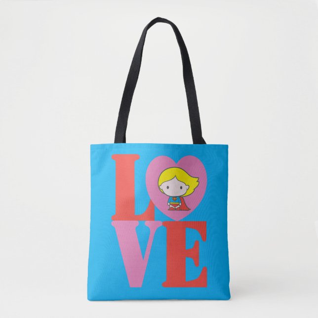 Chibi Supergirl-LIEBE Tasche (Vorderseite)