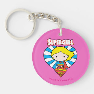 Chibi Supergirl Starburst Coeur et logo