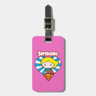 Chibi Supergirl Sternexplosion Herz und Logo Gepäckanhänger