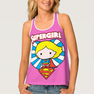 Chibi Supergirl Sternexplosion Herz und Logo Tanktop