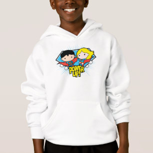 Chibi Superman & Chibi Supergirl Power Up! Hoodie