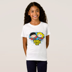 Chibi Superman & Chibi Supergirl Power Up! T-Shirt