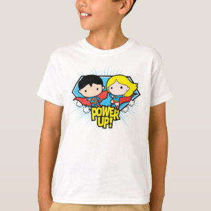 Chibi Superman & Chibi Supergirl Power Up! T-Shirt