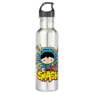 Chibi-Superman, der durch die Mauer schlug Edelstahlflasche