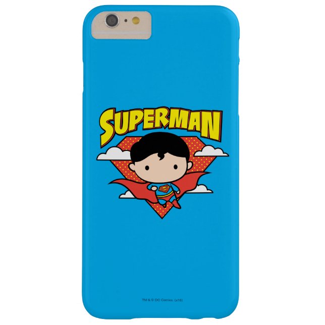 Chibi Superman Polka Dot Shield und Name Case-Mate iPhone Hülle (Rückseite)