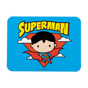 Chibi Superman Polka Dot Shield und Name Magnet
