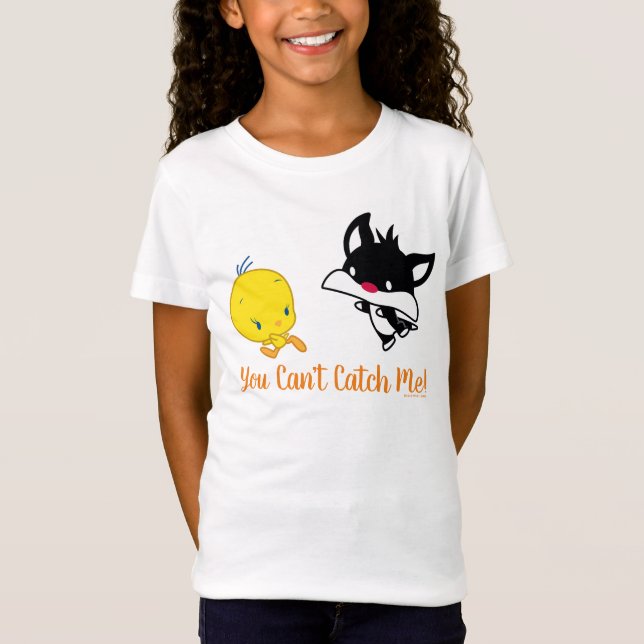 Chibi SYLVESTER™ Chasing TWEETY™ T-Shirt (Vorderseite)