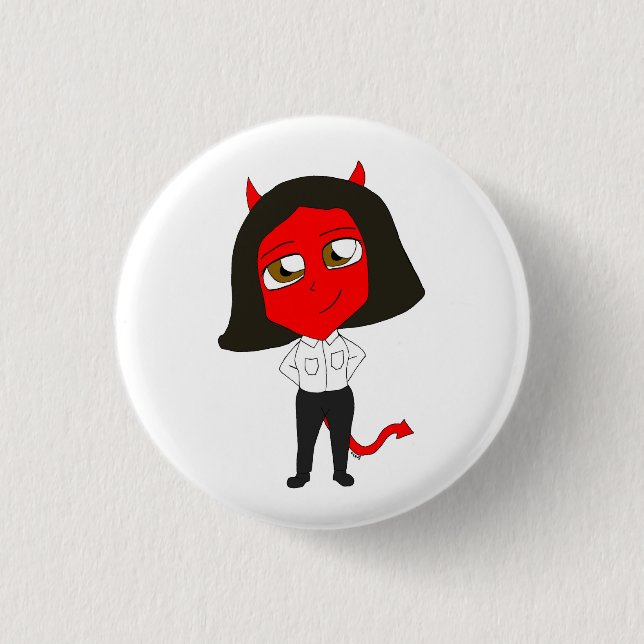 Chibi-Teufel Button (Vorderseite)