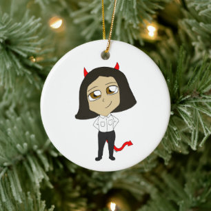 Chibi-Teufel Keramik Ornament