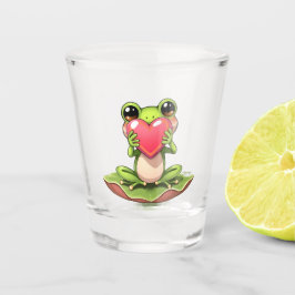 Chibi Toad in Pink and Green Schnapsglas