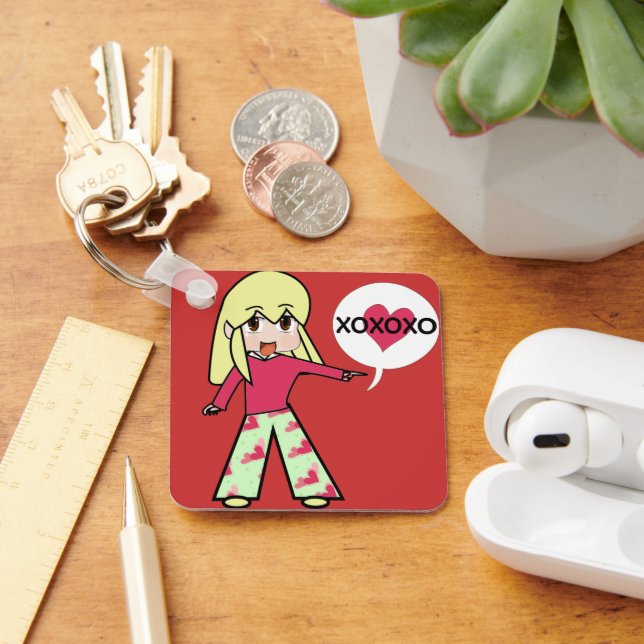 Chibi Valentine Hearts Schlüsselanhänger (Schreibtisch)