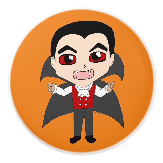 Chibi Vampir Keramikknauf (Vorderseite)