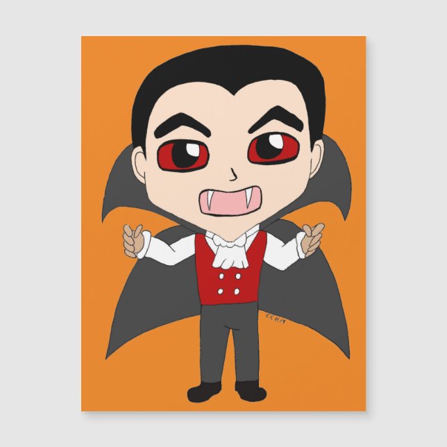 Chibi Vampir Magnetkarte (Vorderseite)