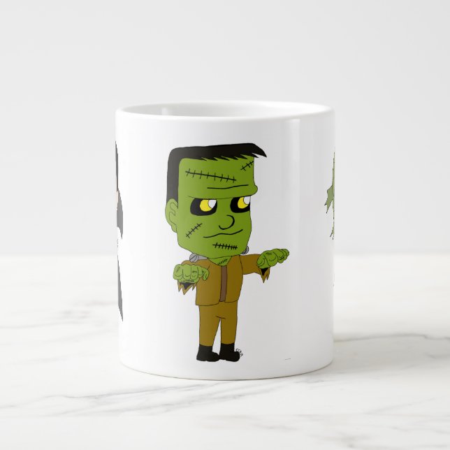 Chibi Vampire, Monster und Mumie Jumbo-Tasse (Vorderseite)