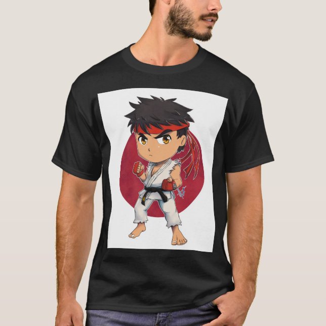 Chibi wandernder Kampfkünstler T-Shirt (Vorderseite)