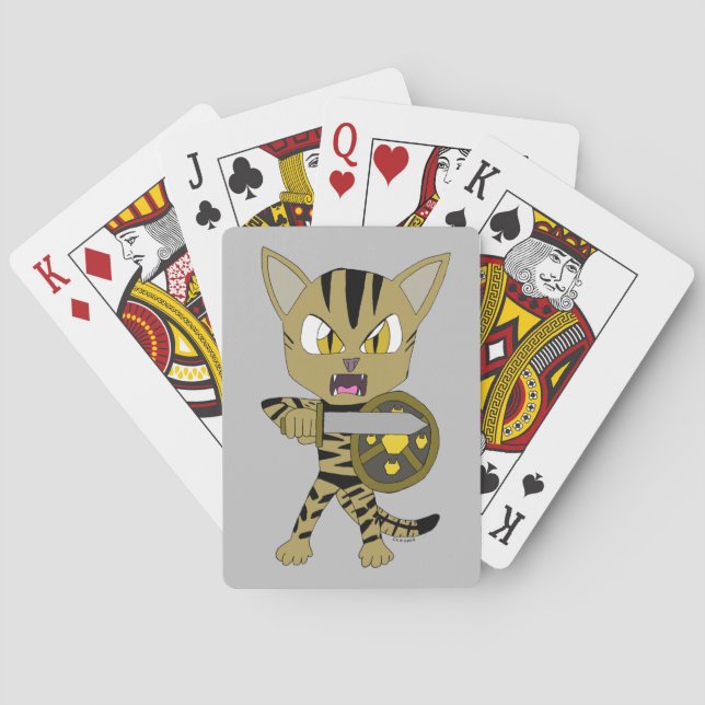 Chibi Warrior Cat Spielkarten (Rückseite)