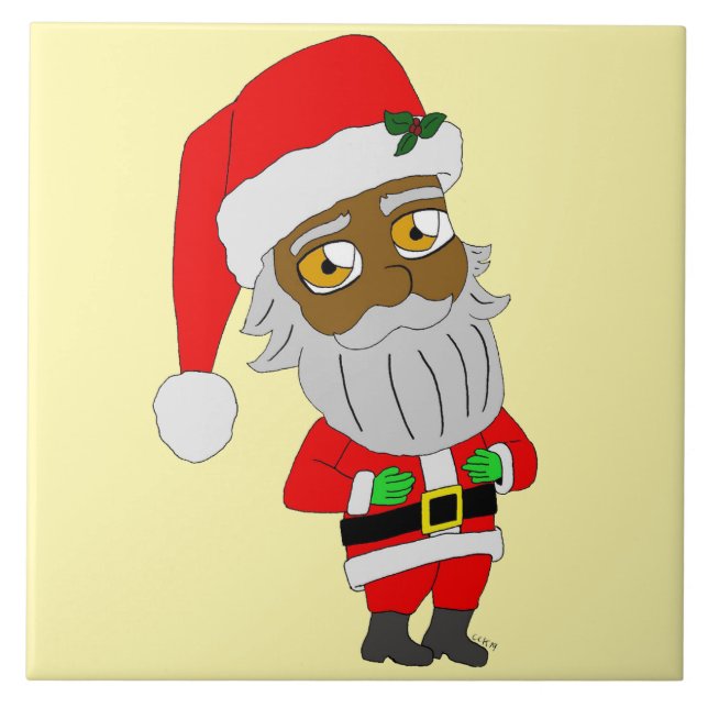 Chibi Weihnachtsmann Fliese (Vorderseite)