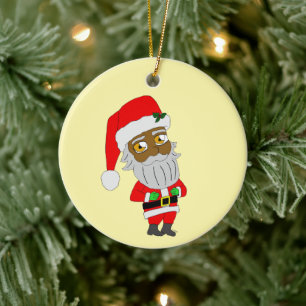 Chibi Weihnachtsmann Keramik Ornament