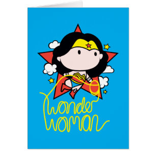 Chibi Wonder Frau fliegt mit Lasso
