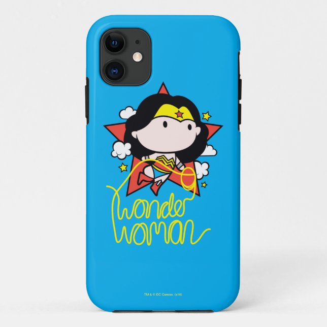 Chibi Wonder Frau fliegt mit Lasso Case-Mate iPhone Hülle (Rückseite)