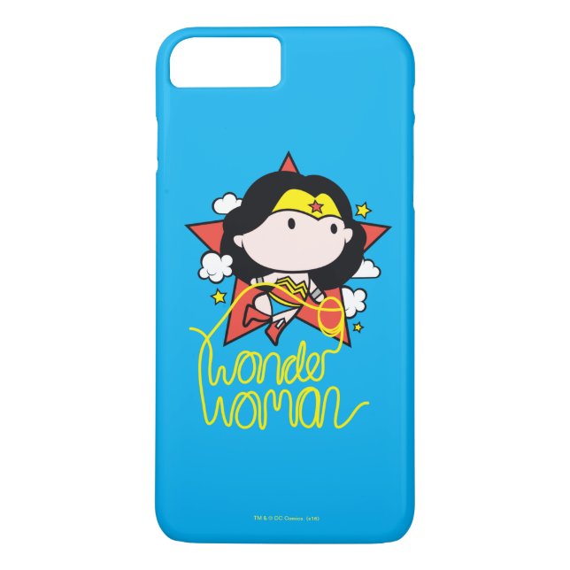 Chibi Wonder Frau fliegt mit Lasso Case-Mate iPhone Hülle (Rückseite)