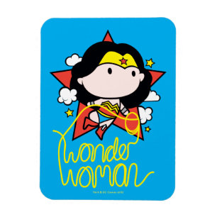 Chibi Wonder Woman fliegt mit Lasso Magnet