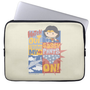 Chibi Wonder Woman Ich habe meine freche Hose an Laptopschutzhülle