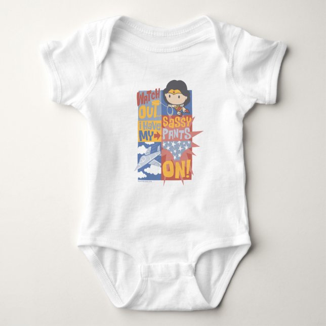Chibi Wonder Woman | Ich habe meine geilen Pants a Baby Strampler (Vorderseite)