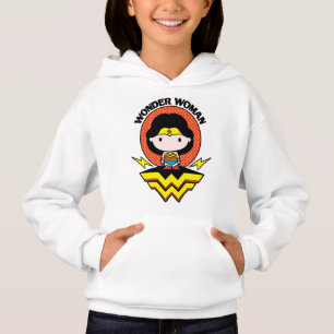 Chibi Wonder Woman mit Polka Punkten und Logo Hoodie