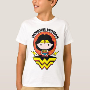 Chibi Wonder Woman mit Polka Punkten und Logo T-Shirt