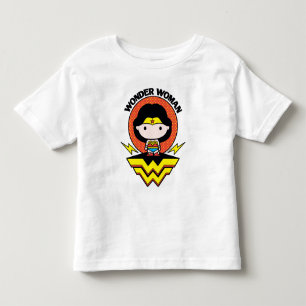 Chibi Wonder Woman mit Punkten und Logo Kleinkind T-shirt