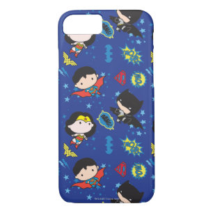Chibi Wonder Woman, Superman und Batman Pattern iPhone 8/7 Hülle
