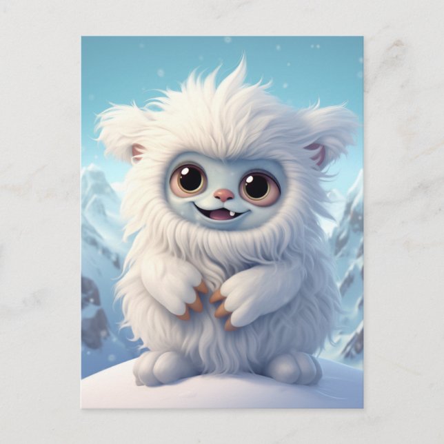 Chibi Yeti Postcard Postkarte (Vorderseite)